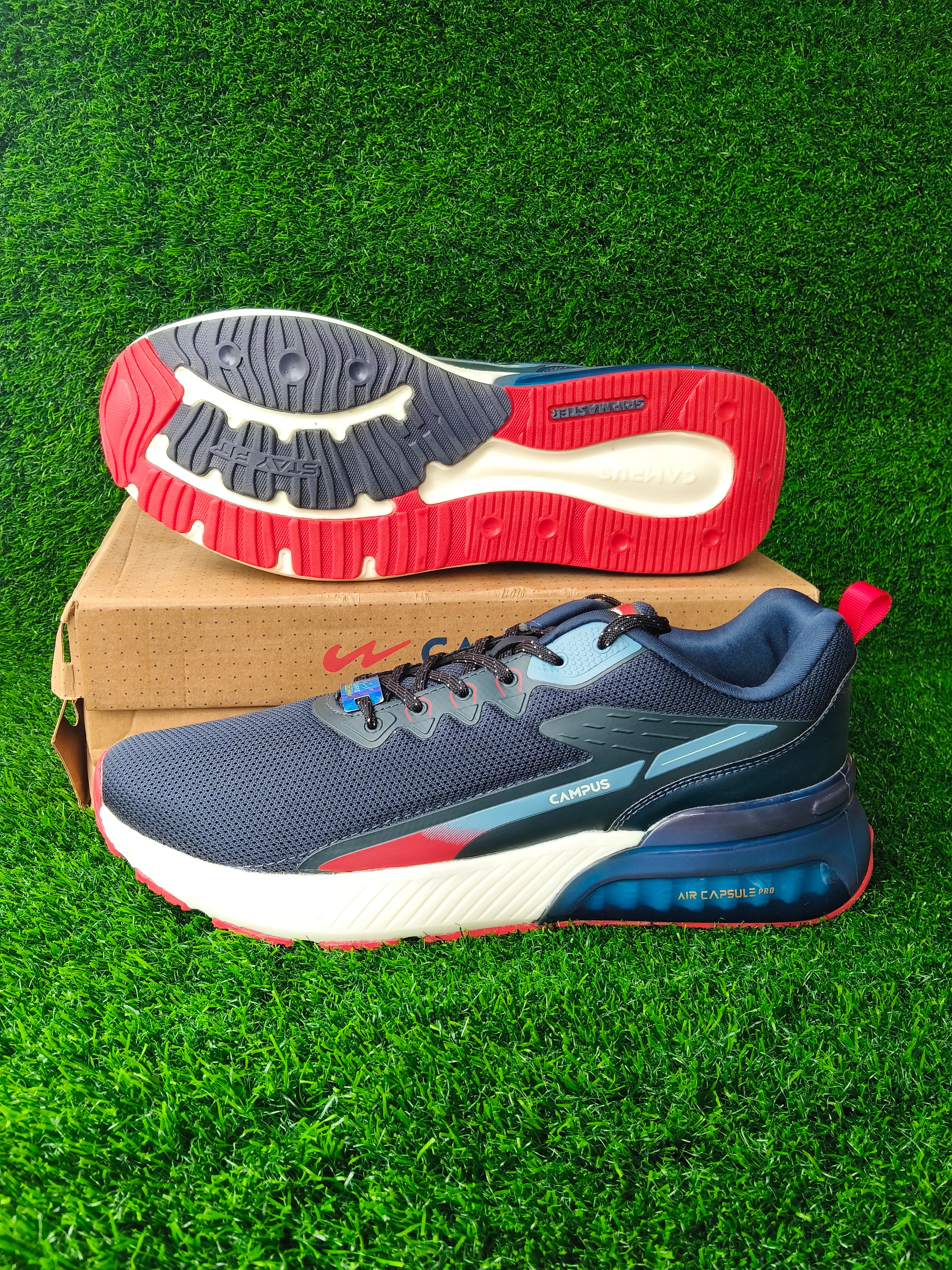 Campus Promote Men's Navy / Red Slate Sports Shoes
