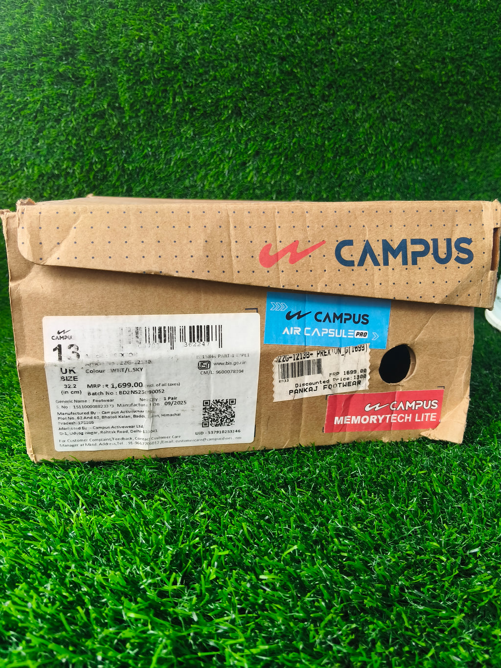 Campus Prexton Men's White / Light Sky Sports Shoes