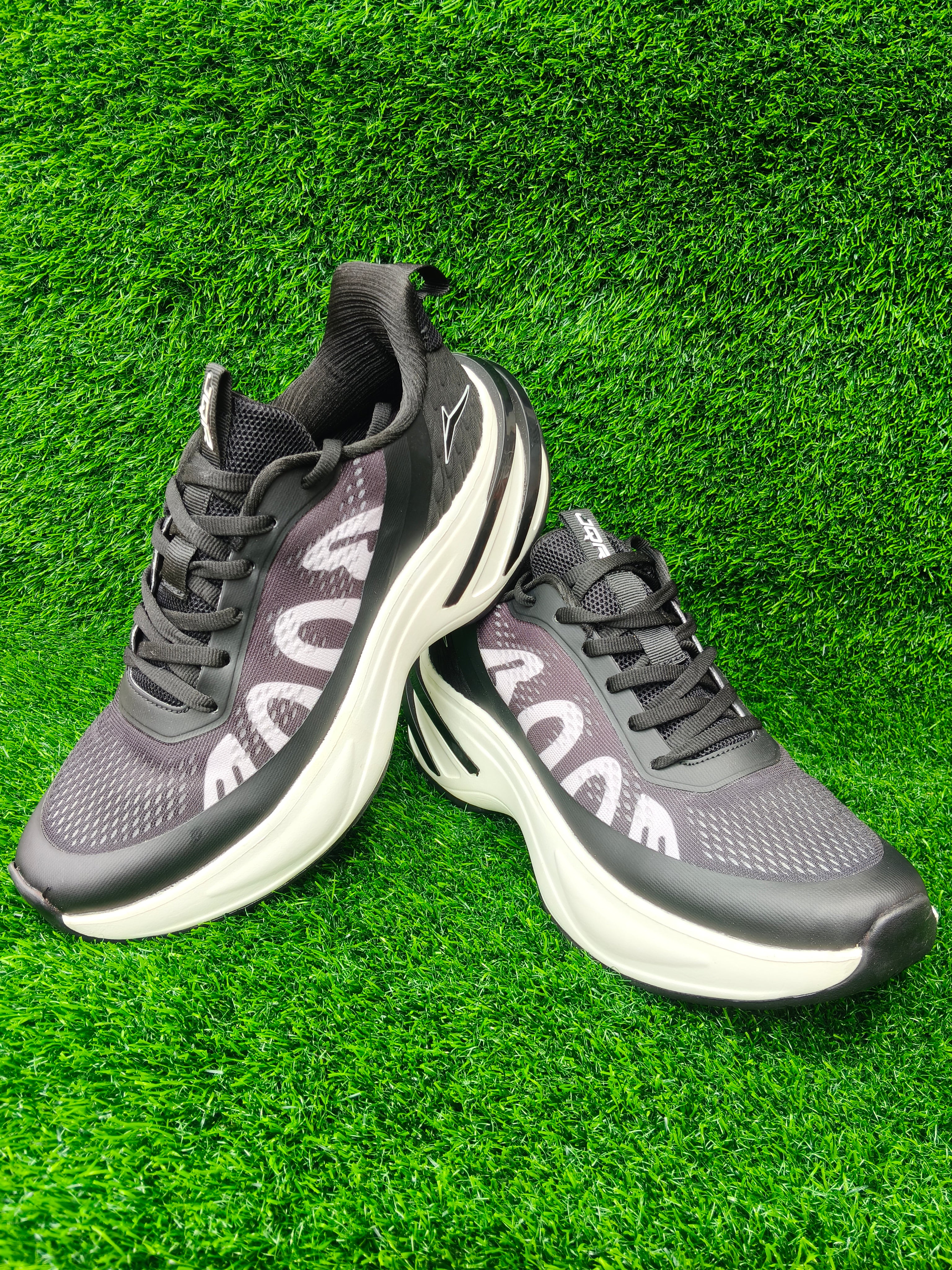 JQR Blaze Step Men's Black Sports Shoes