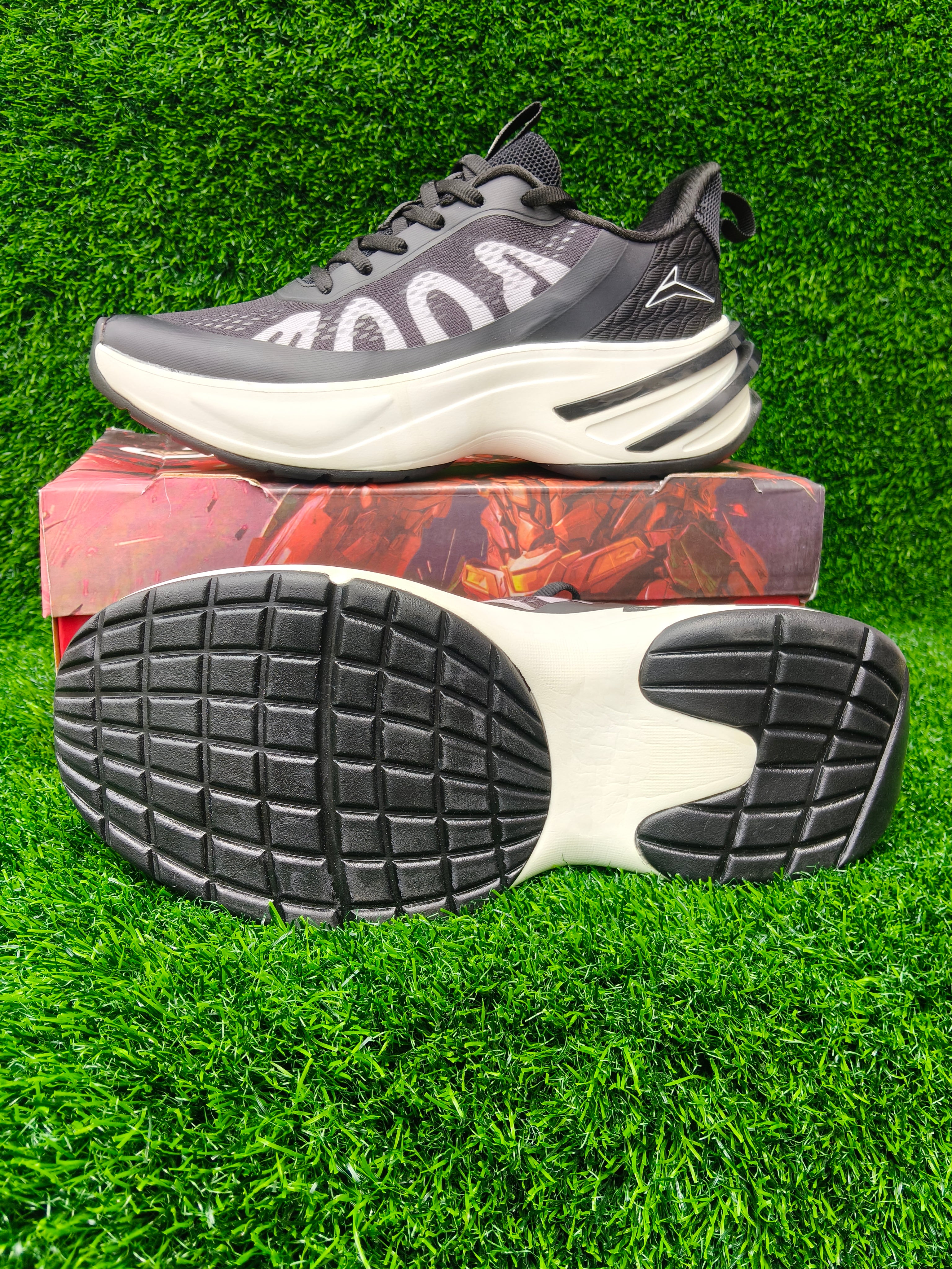 JQR Blaze Step Men's Black Sports Shoes