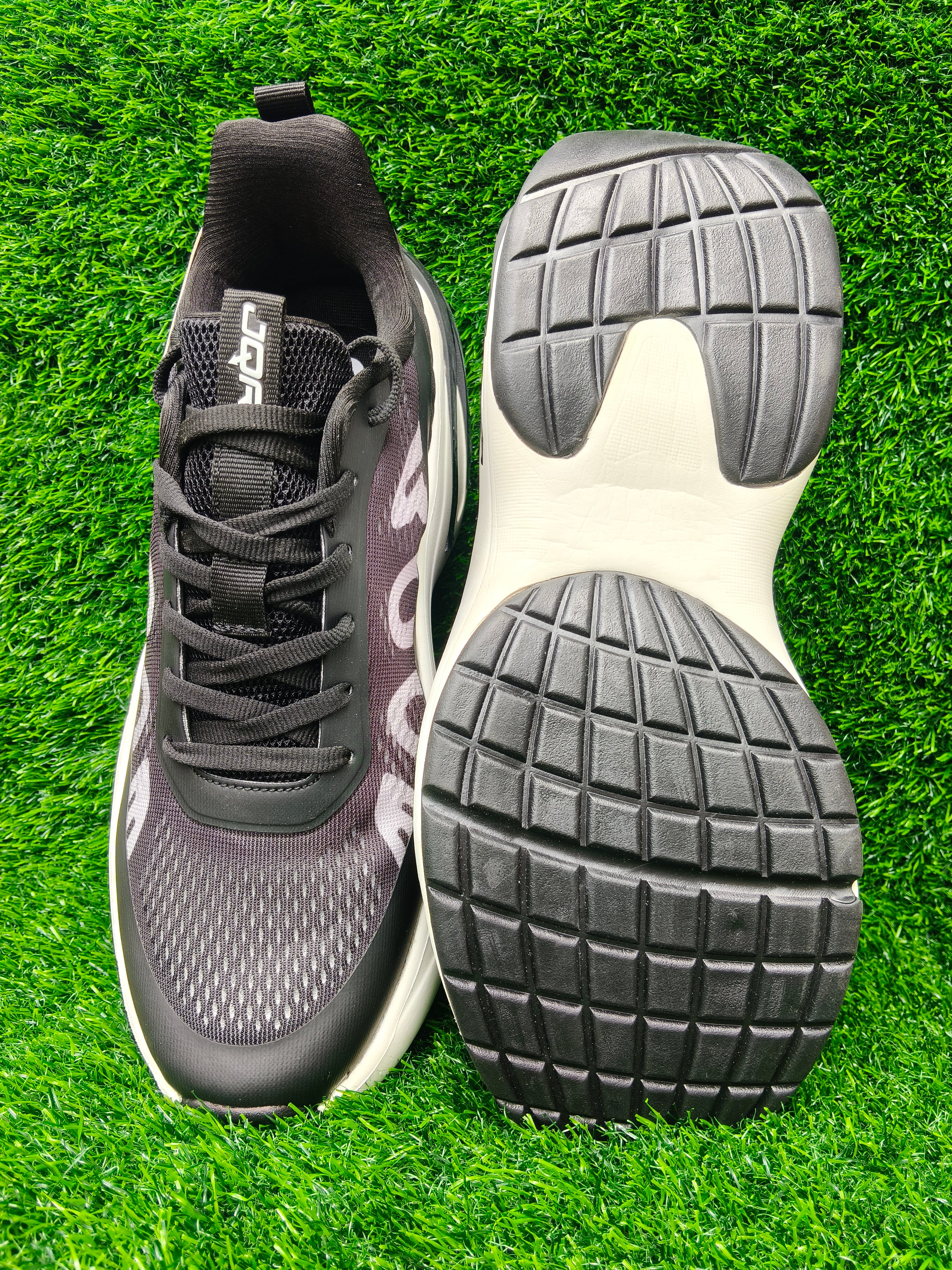 JQR Blaze Step Men's Black Sports Shoes