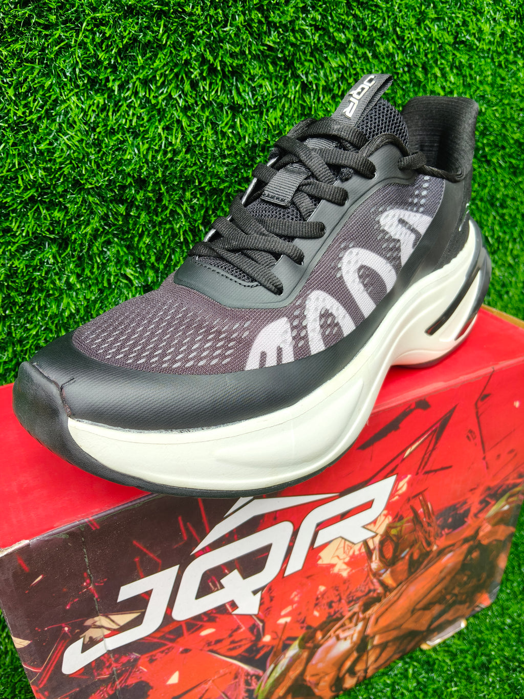 JQR Blaze Step Men's Black Sports Shoes