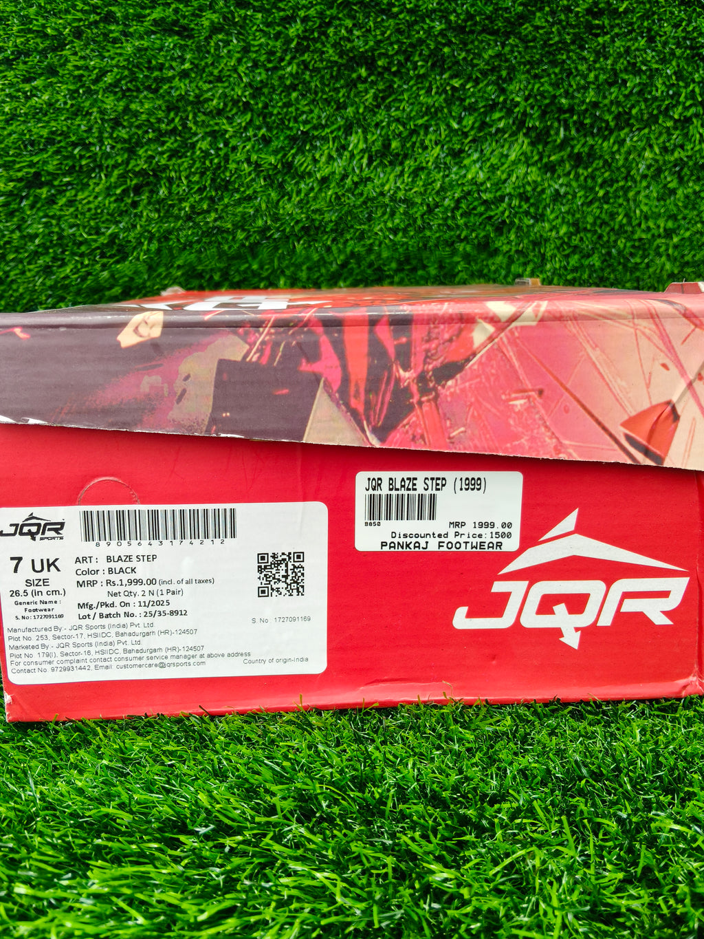 JQR Blaze Step Men's Black Sports Shoes