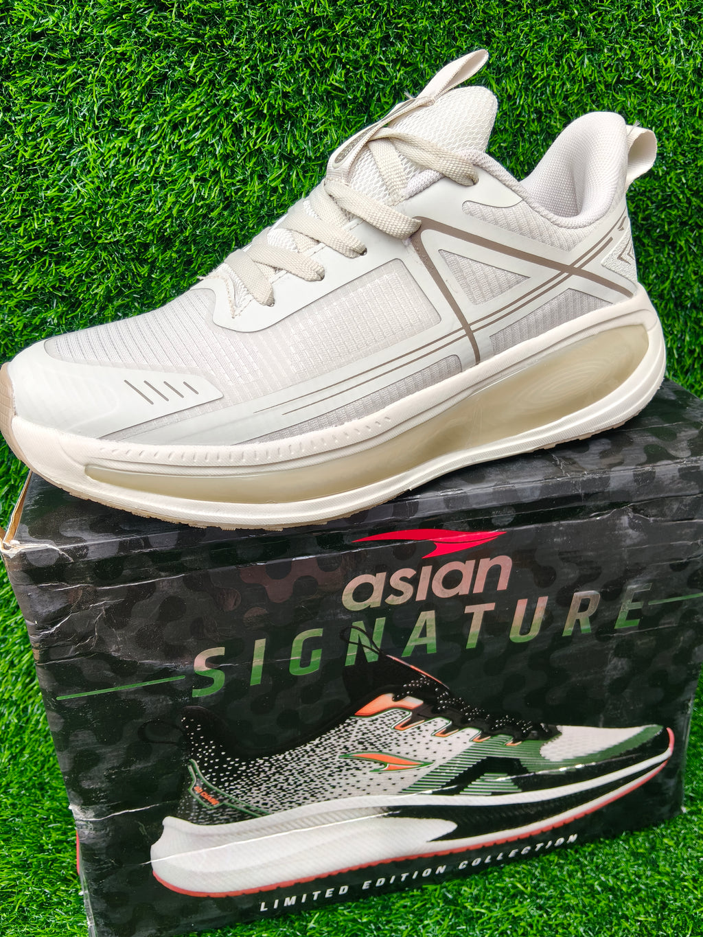 Asian Quantum-36 Men's Beige Sports Shoes