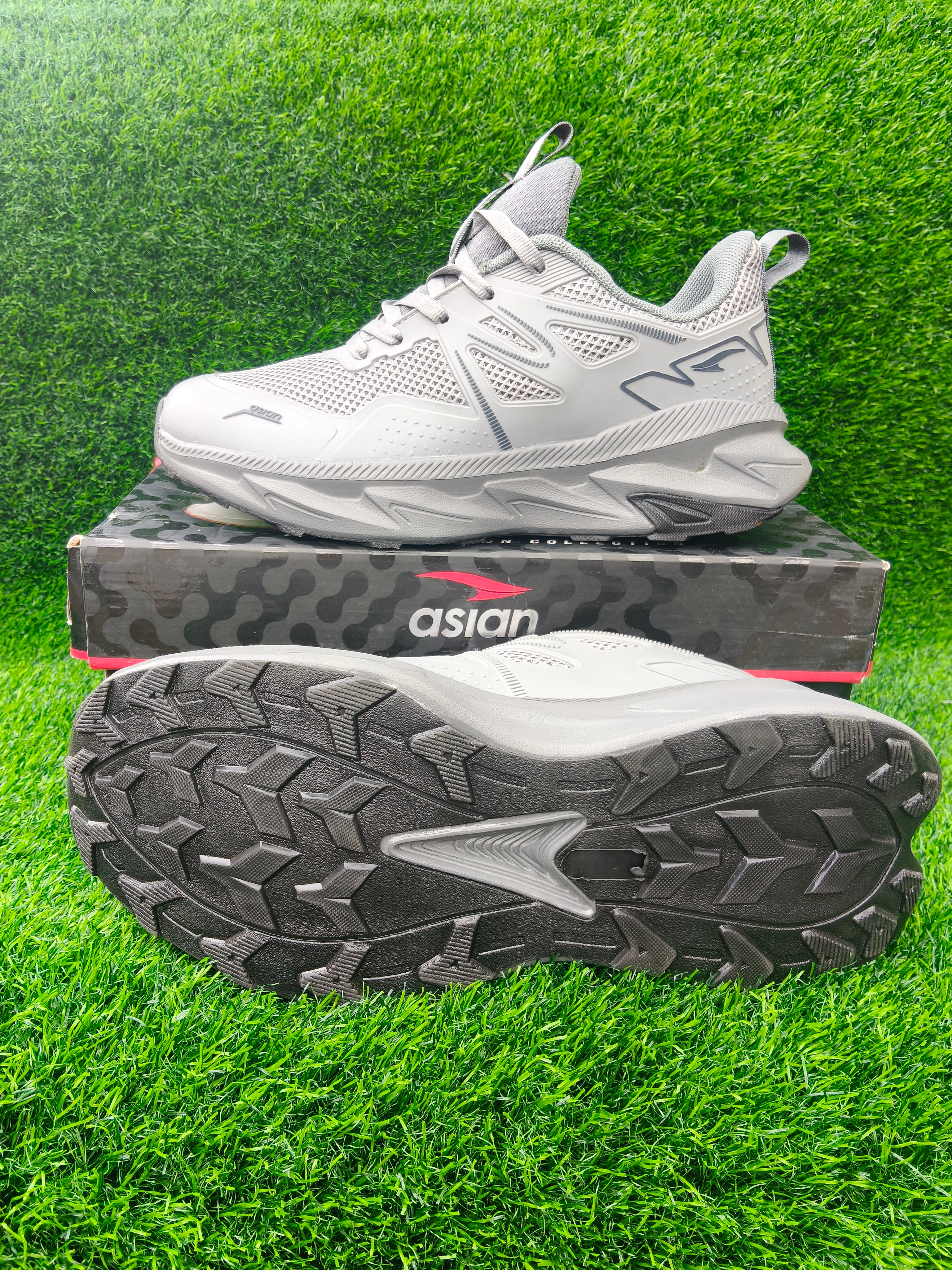 Asian Quantum-24 Men's Dark Grey Sports Shoes