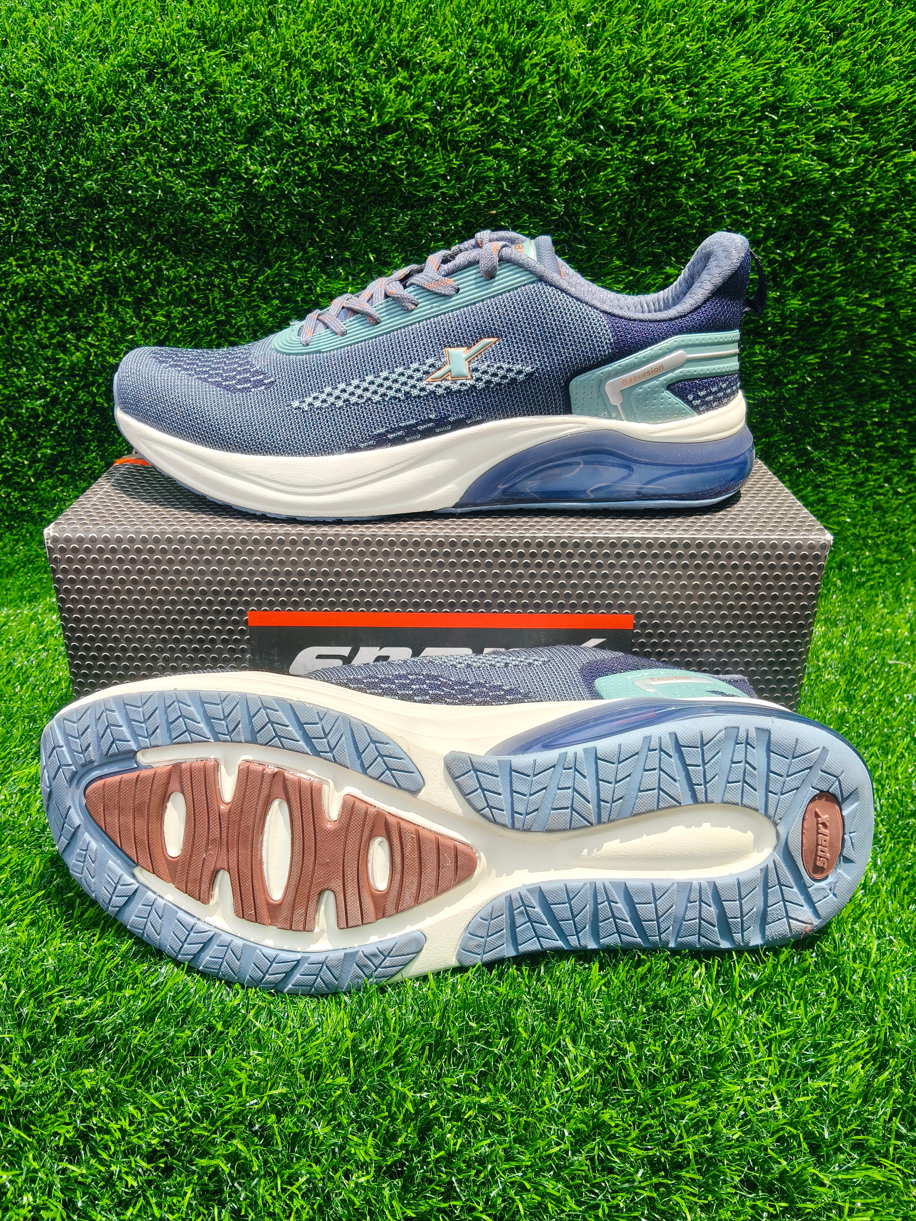 Sparx SM 1093 Men's Bluish Grey / Copper Sports Shoes