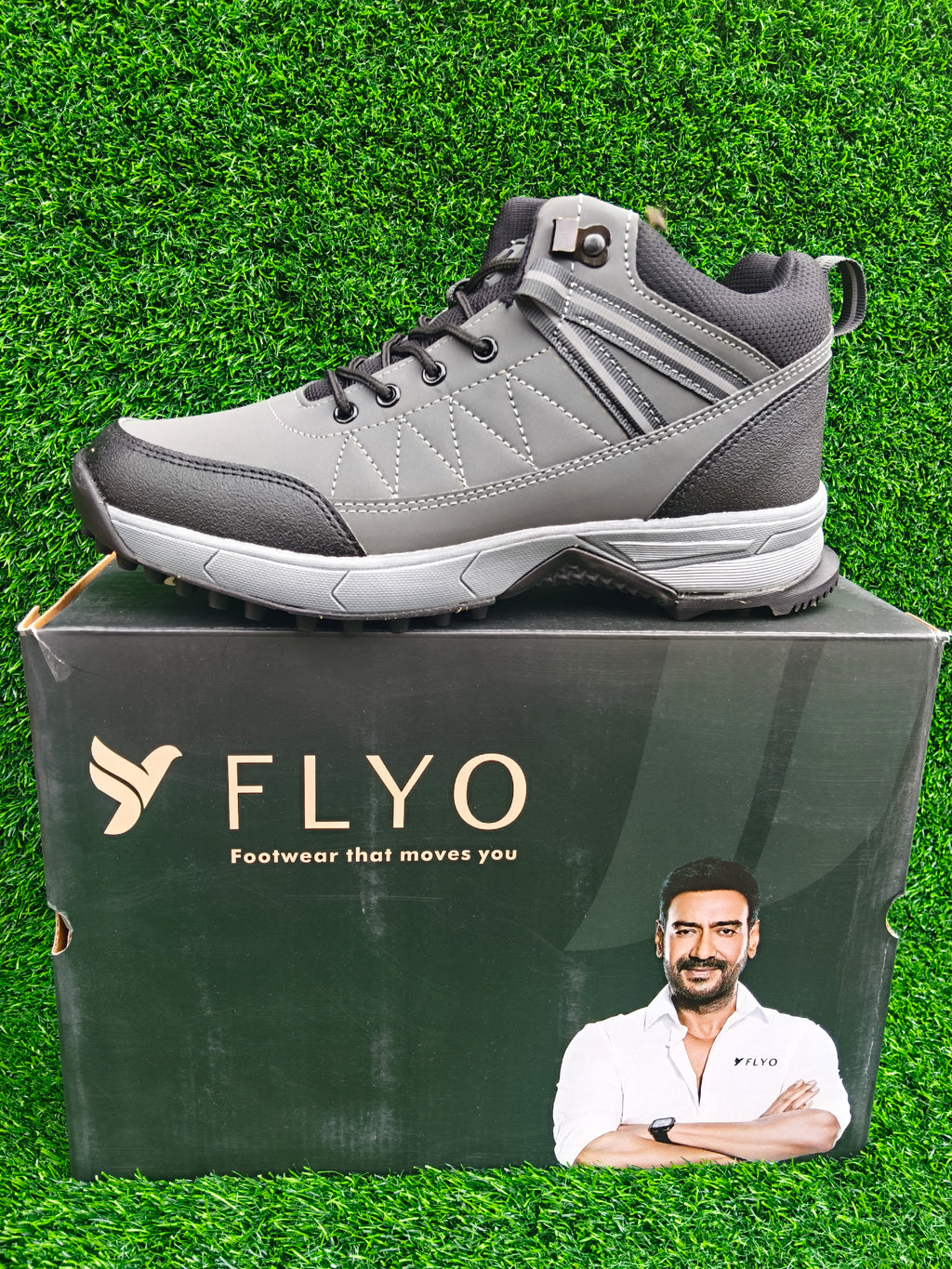 Lakhani Vardaan Woods-01 Men's Dark Grey / Black Sports Shoes