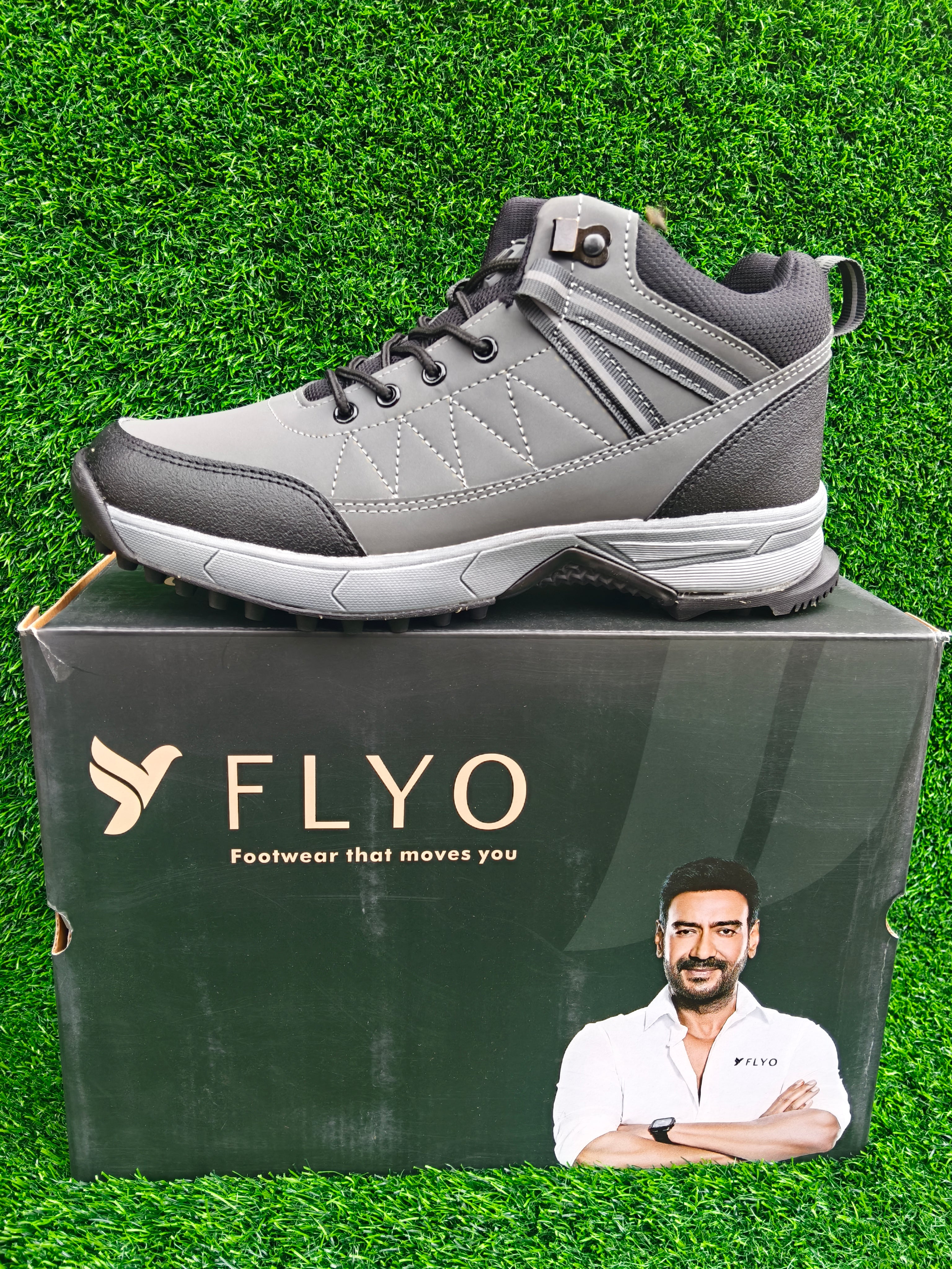 Lakhani Vardaan Woods-01 Men's Dark Grey / Black Sports Shoes