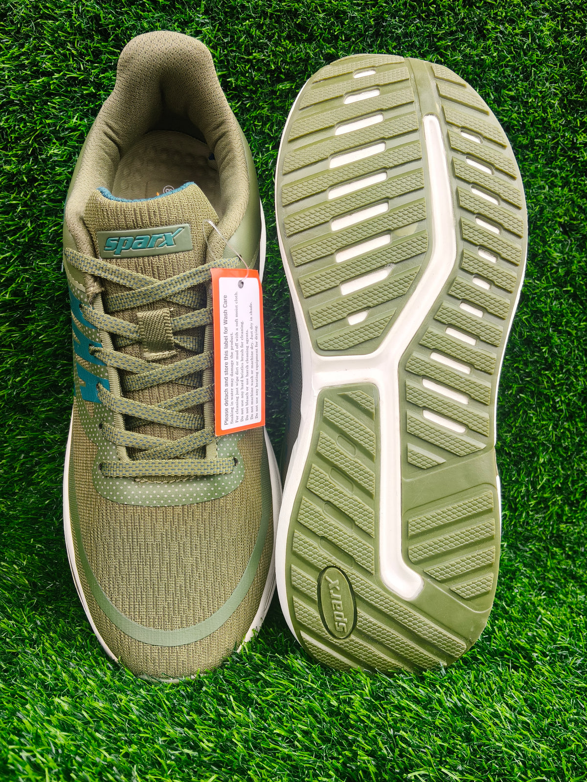 Sparx SM 1153 Men's Sage Green / T. Blue Sports Shoes
