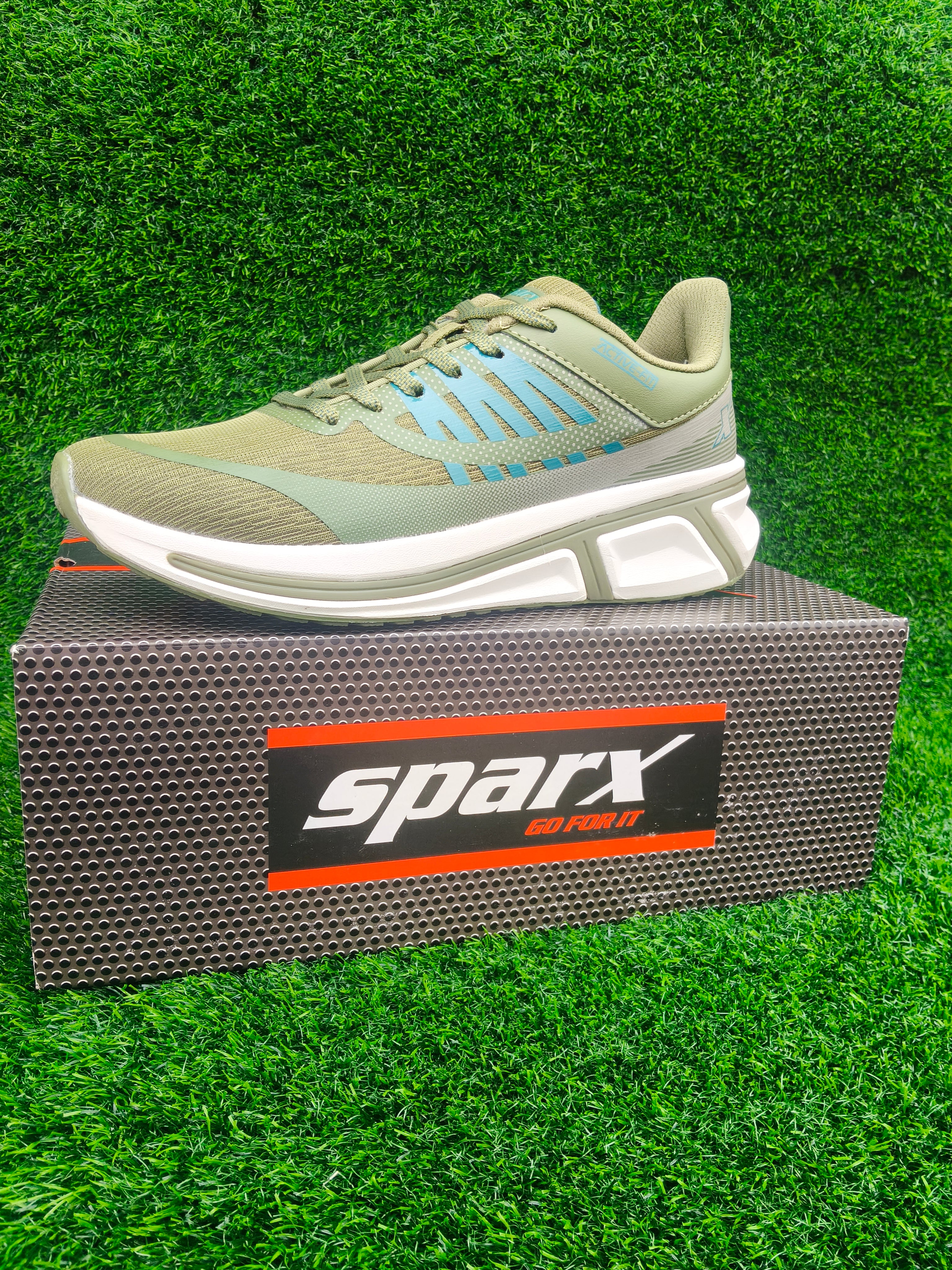 Sparx SM 1153 Men's Sage Green / T. Blue Sports Shoes