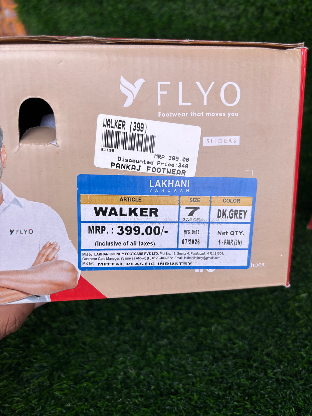 Lakhani Flyo Walker Men's Lightweight Walking – Light/Dark Grey