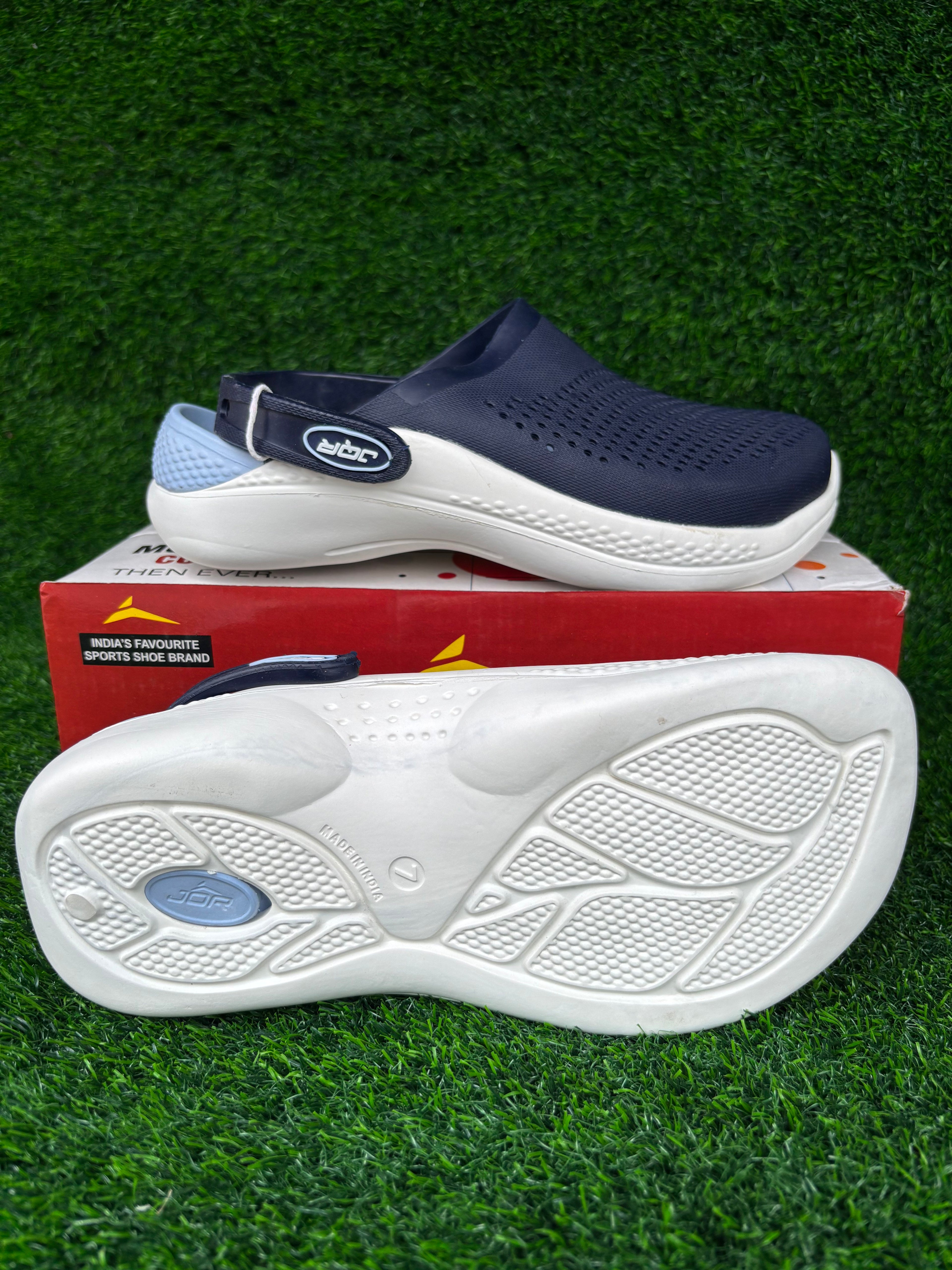 JQR Hero Men's Navy / C.Blue / White Lightweight Clogs