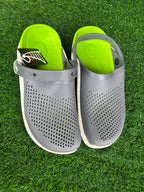 JQR Hero Men's Dark Grey / Dark Green / White Lightweight Clogs