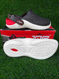 JQR Hero Men's Black / Red Lightweight Clogs