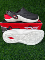 JQR Hero Men's Black / Red Lightweight Clogs