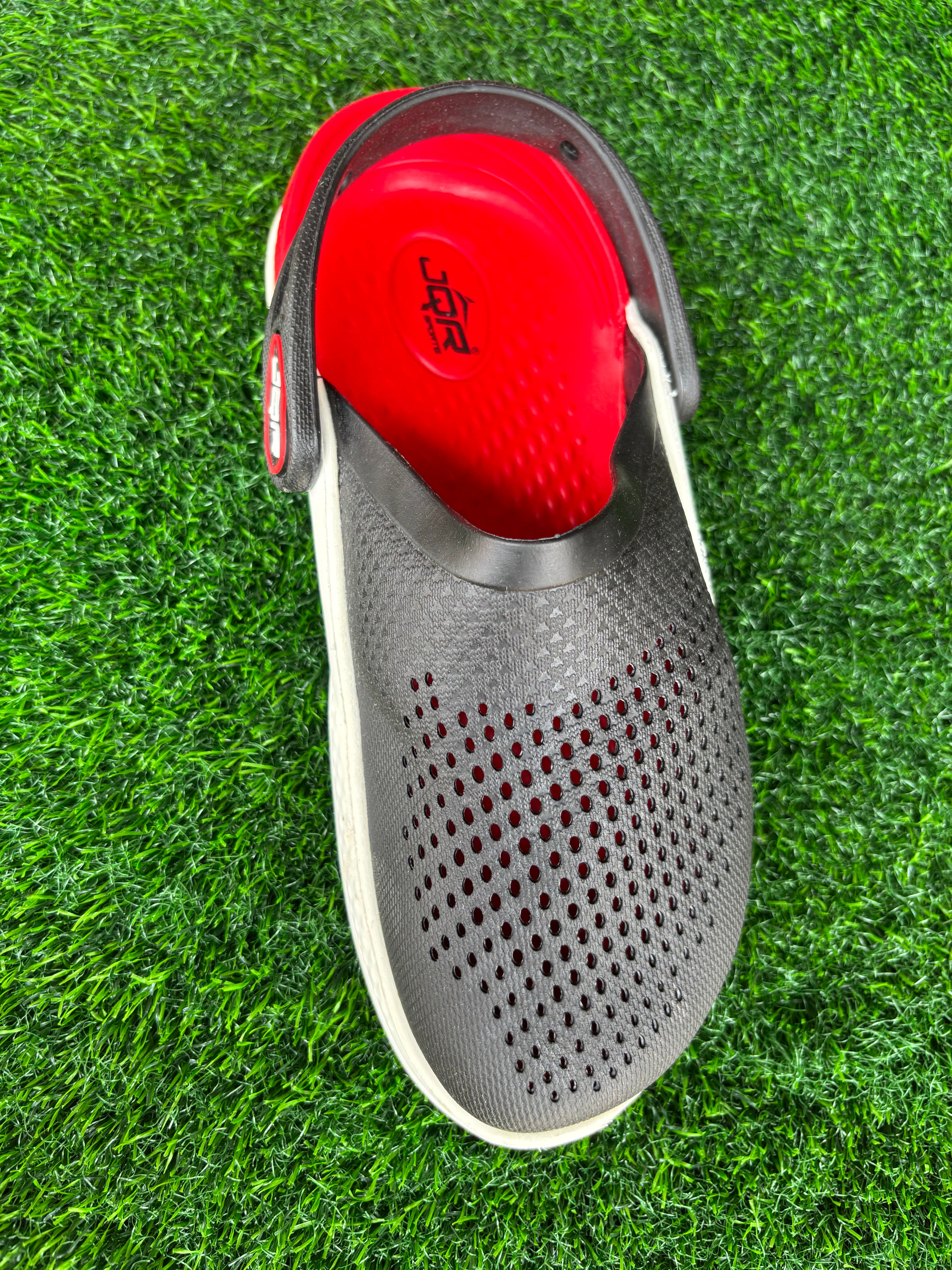 JQR Hero Men's Black / Red Lightweight Clogs