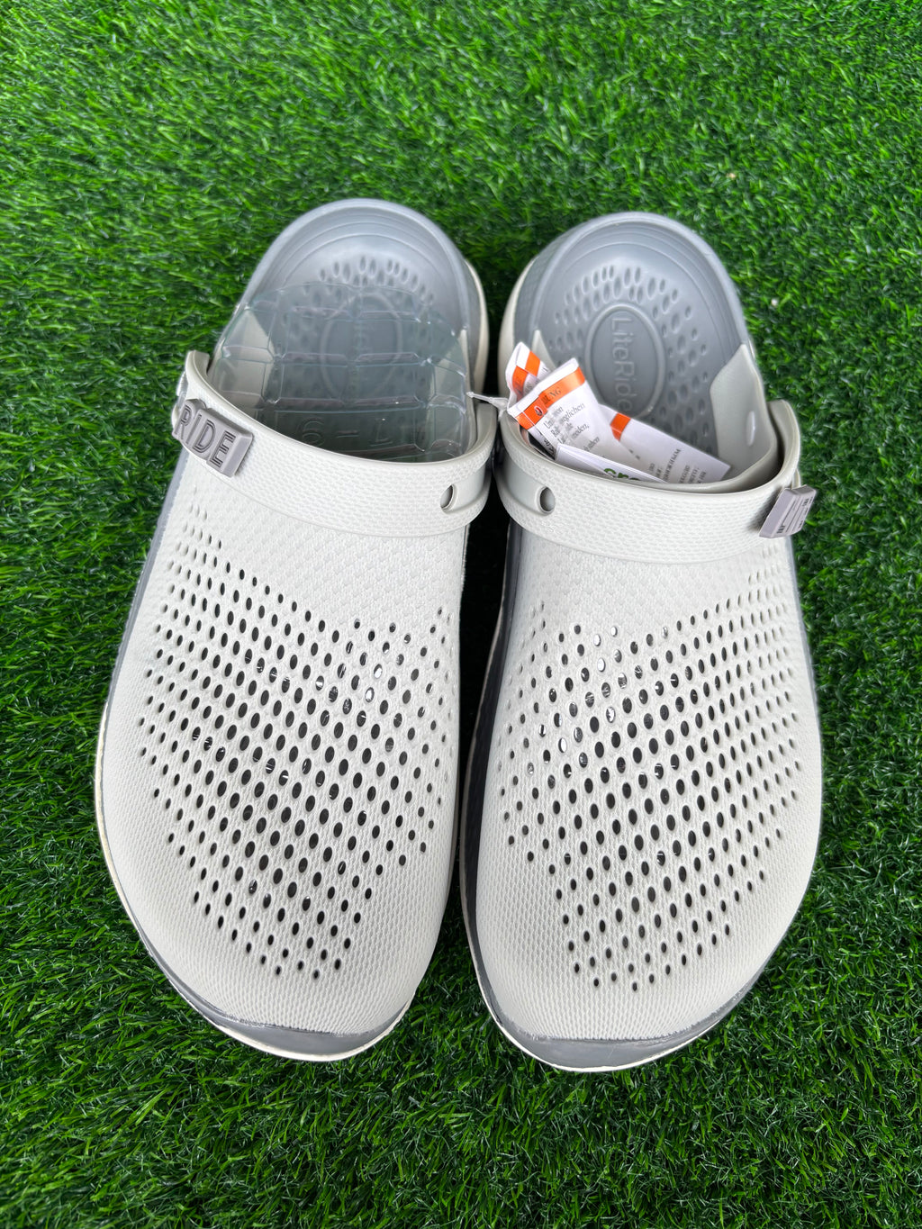 Imported Crocs LiteRide Men's Light Grey / Dark Grey Lightweight Clogs