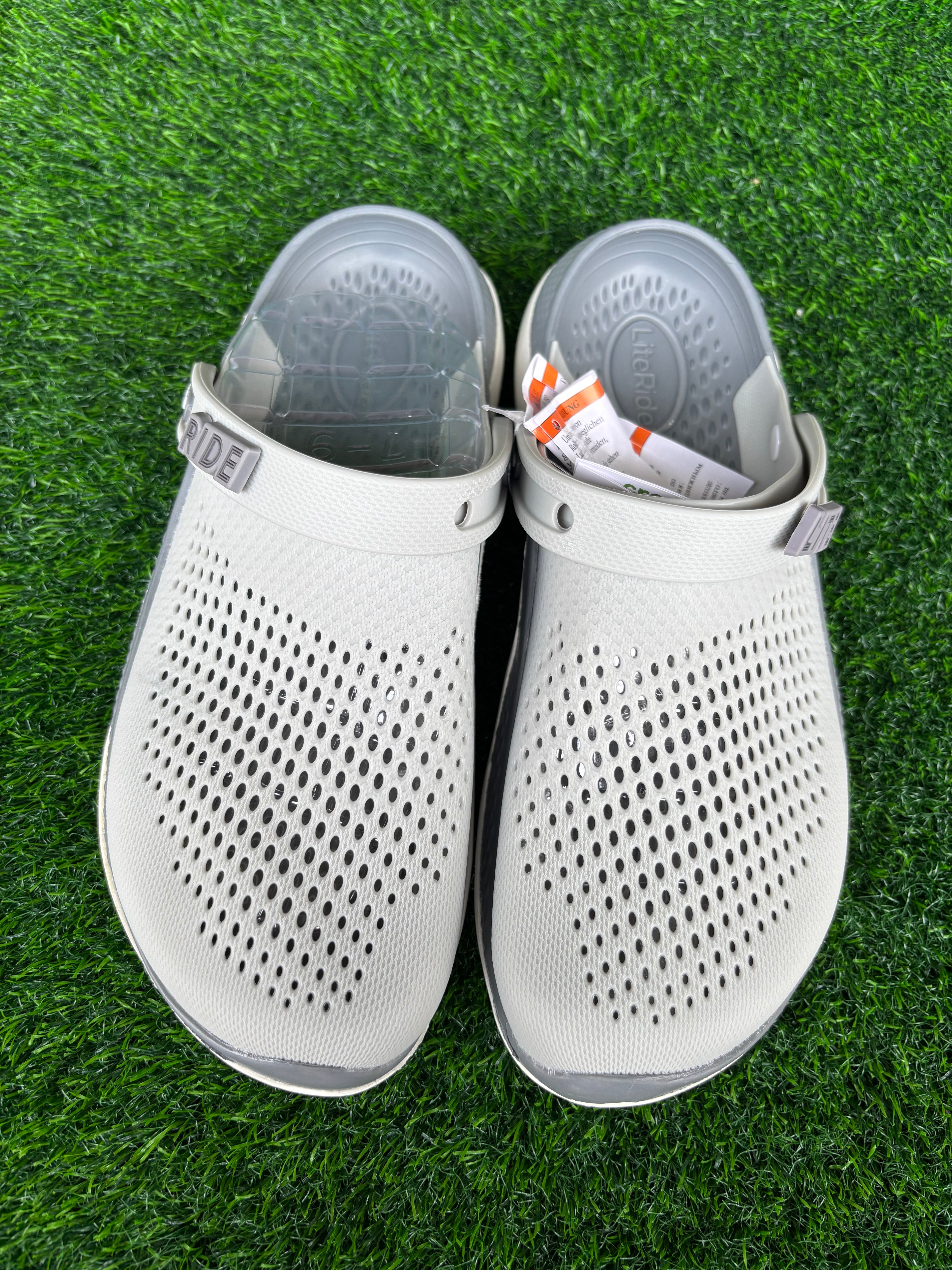Imported Crocs LiteRide Men's Light Grey / Dark Grey Lightweight Clogs