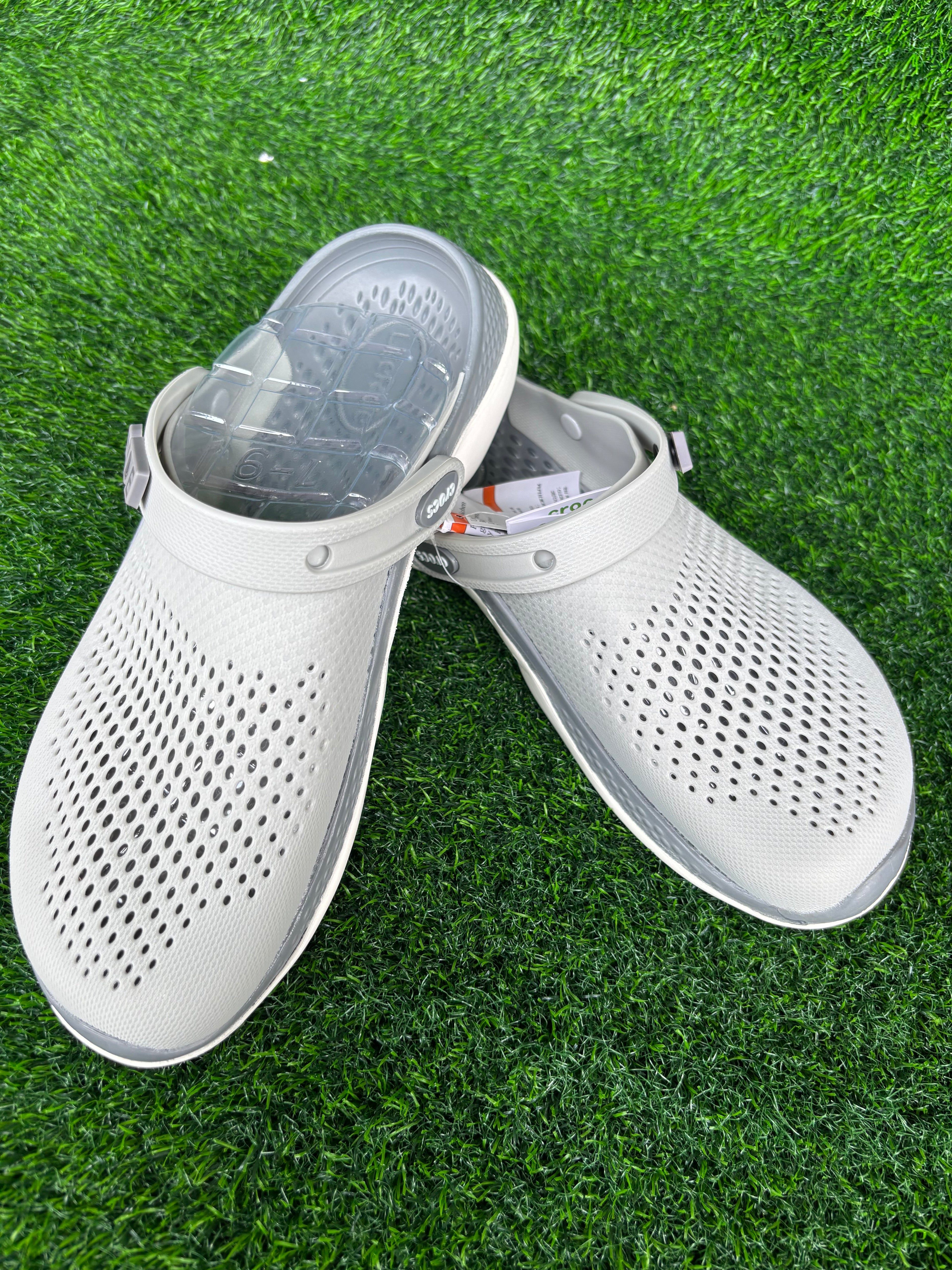 Imported Crocs LiteRide Men's Light Grey / Dark Grey Lightweight Clogs