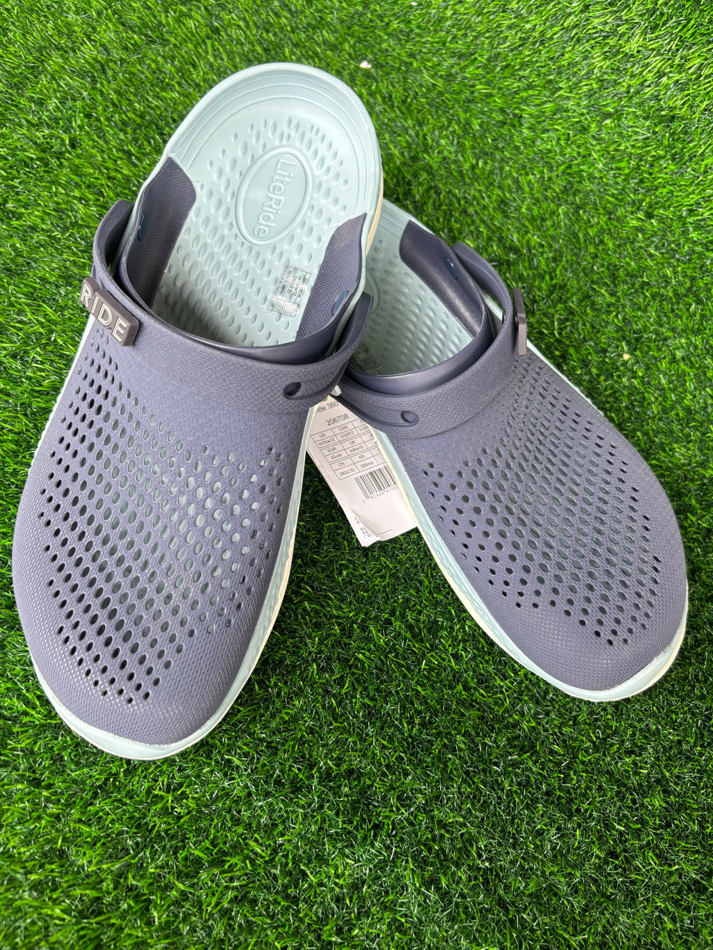 Imported Crocs LiteRide Men's Sky Blue / Navy Blue Premium Clogs